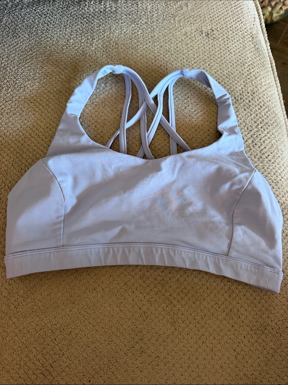 lululemon athletica Light Lavender Strappy Sports Bra